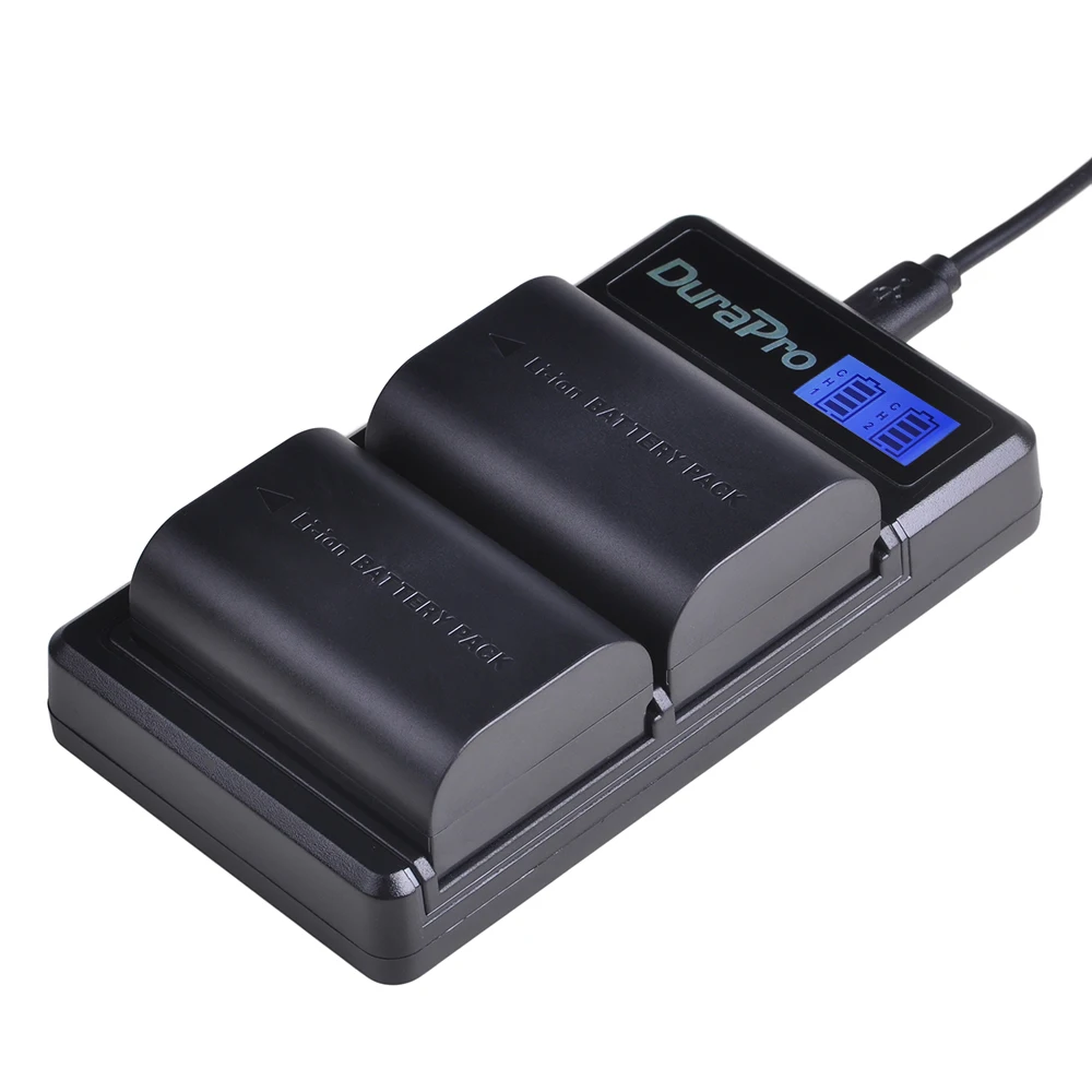 2 шт. 2000 мАч LP-E6 LP-E6N LP E6 перезаряжаемая батарея+ ЖК USB двойное зарядное устройство для камеры Canon EOS 5D Mark II III 7D 60D 6D