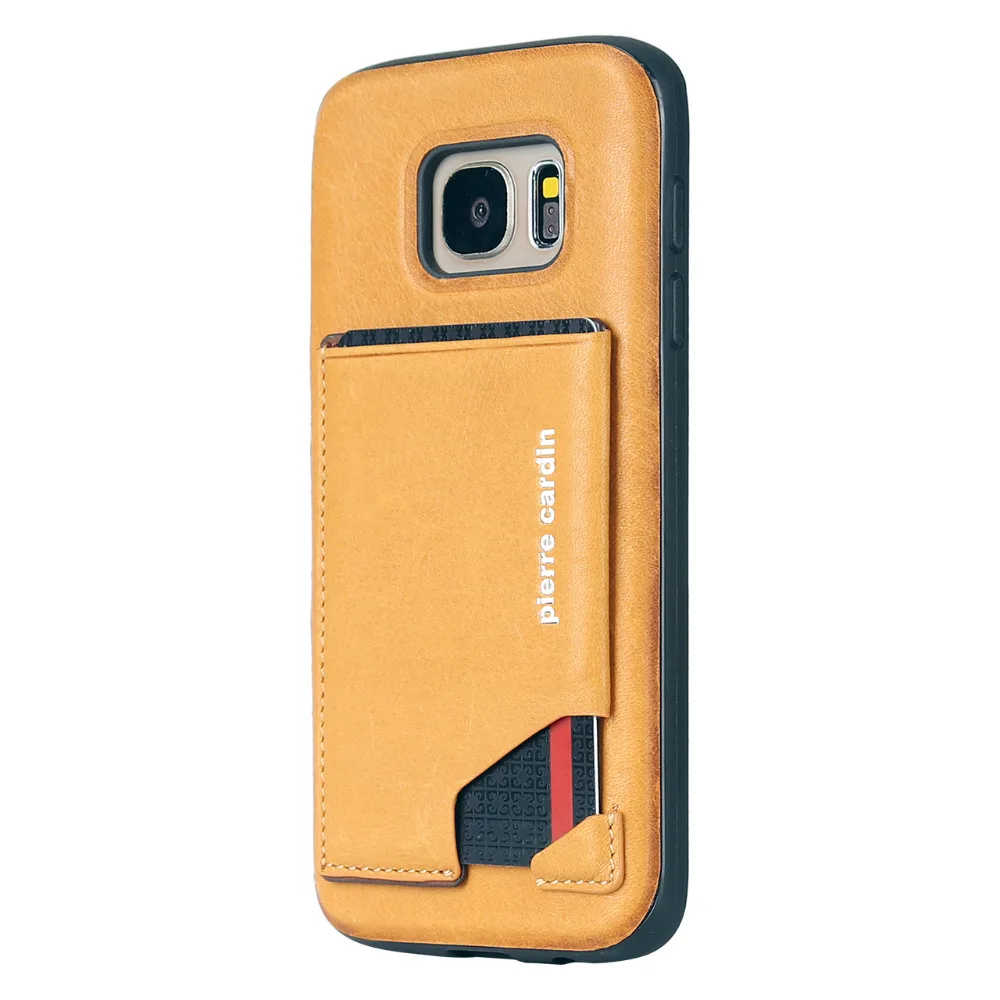 Для samsung S7 S7 край телефона casepierre Карден подлинной кожаный чехол тонкая кредитница кожаный флип-кейс с подставкой жесткий чехол