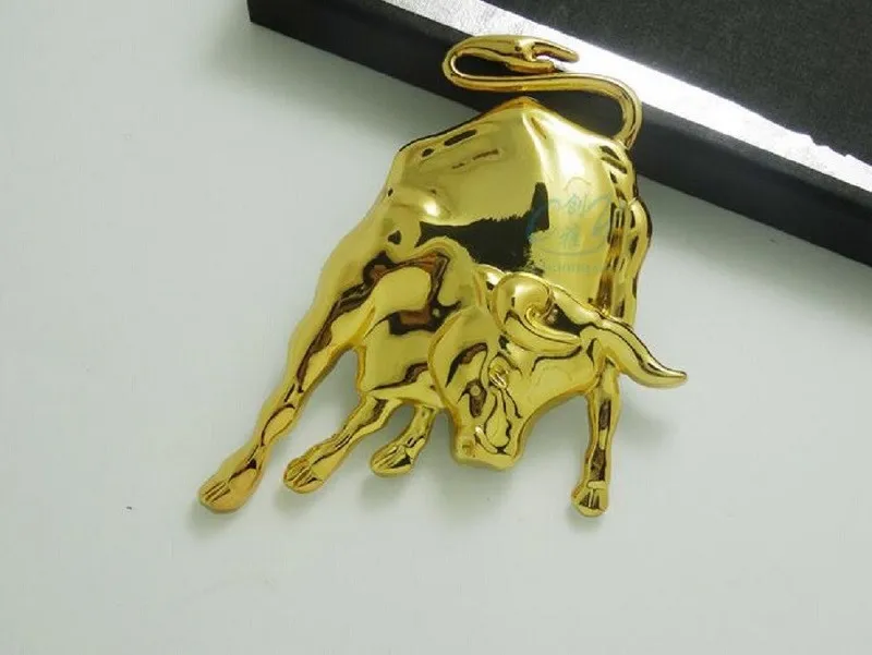1 P 3D Chrome bull наклейки Творческий OX эмблема наклейка Тюнинг автомобилей украшения