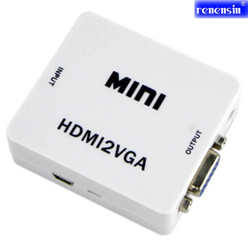 HDMI2VGA мини HDMI к VGA адаптер HD1080P Аудио HD HDTV видео для ПК ноутбука конвертер