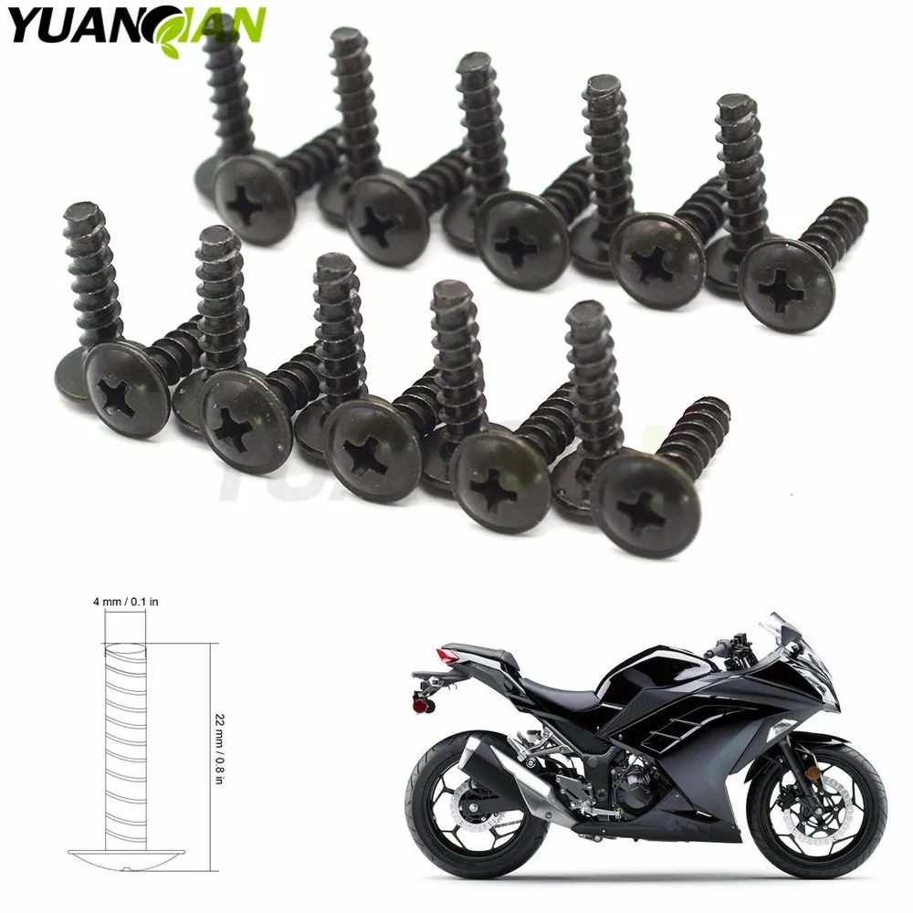 

20x High quality 4MM Motorcycle Accessories Fairing body work Bolts FOR YAMAHA TMAX 500 TMAX530 FZ1 FAZER06-13 FZ6 YZF R6 R1 XJ6