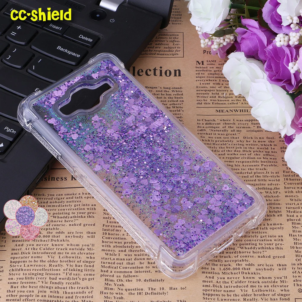 TPU Case for Samsung Galaxy J2 J 2 Prime J2Prime G532M SM-G532 G532F/DS G532F Dynamic Flow Liquid Flash Crystal Clear Back Cover |