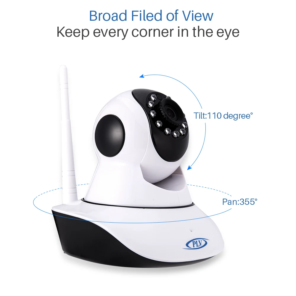PLV 2018 Горячая 720P hd Wi-Fi камера сеть наблюдения Ночная домашняя видеонаблюдения Wifi