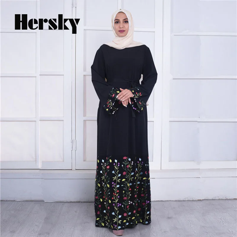 Модное платье dubai abaya Турция мусульманская Для женщин кружевная одежда с
