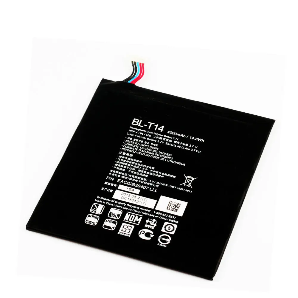 

Сменный литийионный аккумулятор 4200 мА · ч, BL-T14, для LG GPAD G PAD F V480, V495, V496, V490