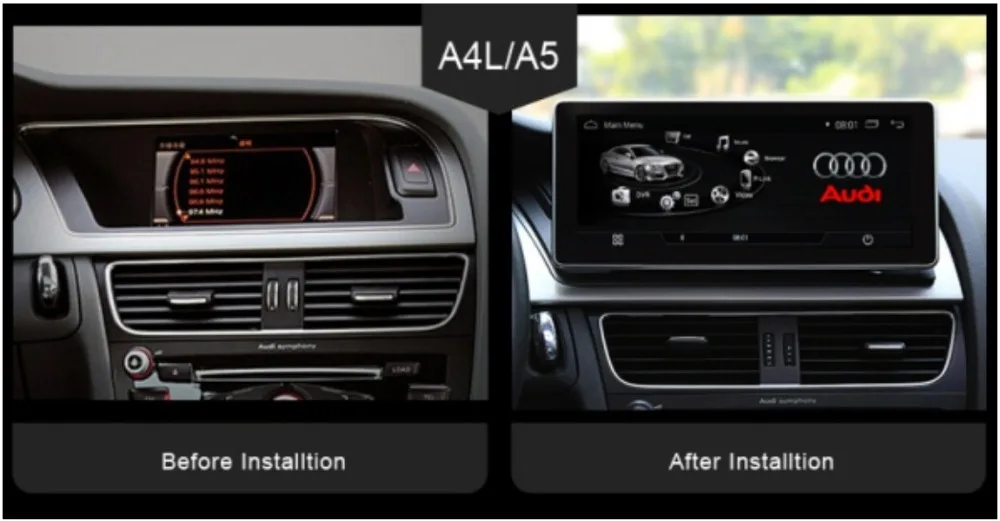 10 25 ''Android 9 0 автомобильный DVD GPS плеер Навигация радио авто для Audi A4 A5 2009 2015 4 Гб
