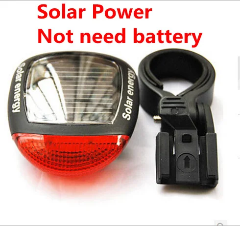 

Светодиодные велосипедные фонари на солнечной батарее, задний фонарь для велосипеда, предупреждающая мигающая лампа красного цвета TL0301
