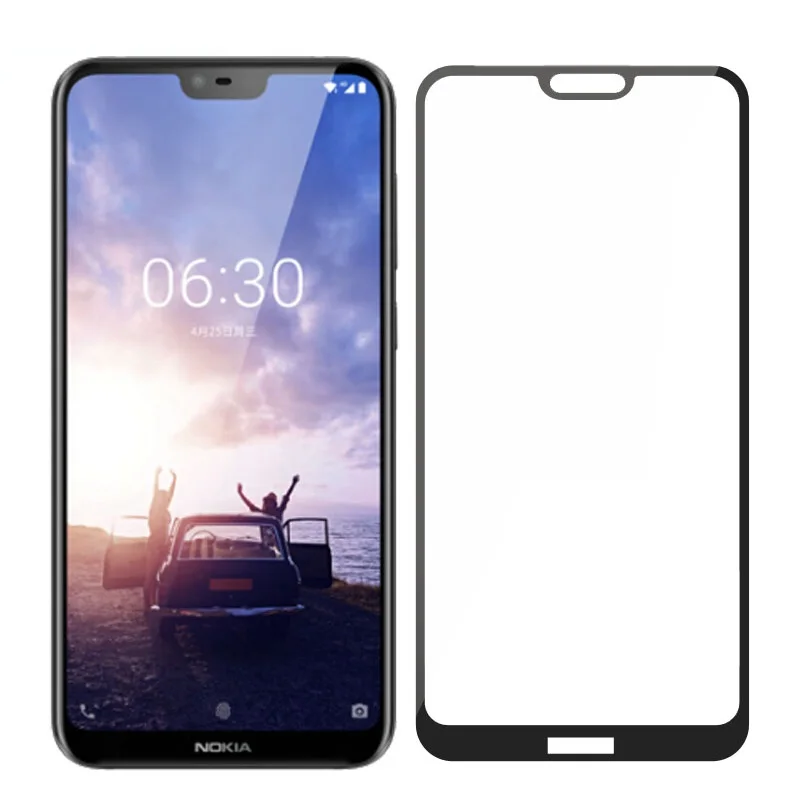 Розничная упаковка закаленное Стекло для nokia 6 1 плюс Глобальный Полный Защитная