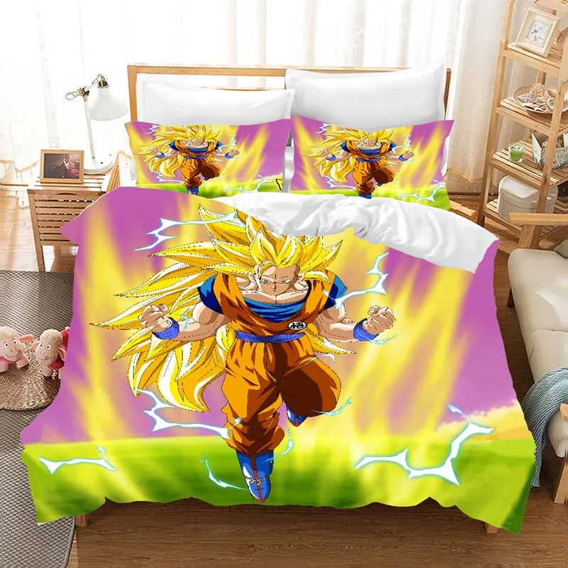 5 Dragon Ball Z 3d постельное белье набор пододеяльников наволочки Аниме Супер Saiyan Детская комната Декор одеяло постельное белье набор s постельное белье - Цвет: 5
