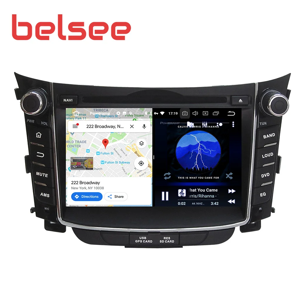 Belsee для Hyundai i30 Android 9 0 автомобильное радио 4 Гб 64 стерео двойной Din головное