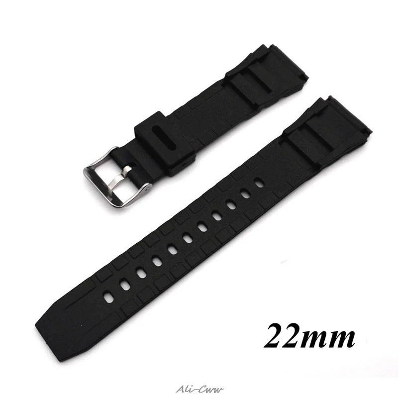 

Silicone Rubber Watch Strap Band Deployment Buckle Diver Waterproof 18mm - 22mm