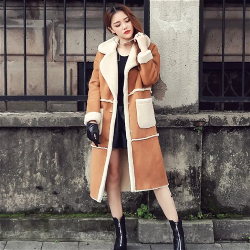 Hot Sale Fur one Thick Long Down Coats Female Korean Winter Jacket Women Coat Cotton Parka Casaco Woolrich Outwear Suede Ukraine | Женская