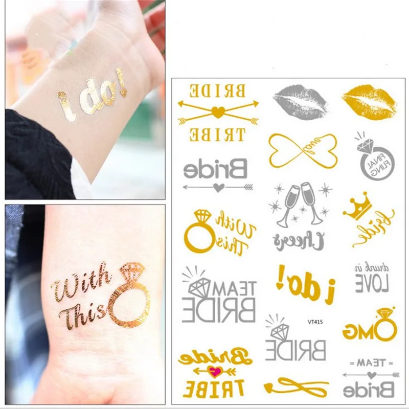3 листа/набор Временные татуировки девичник аксессуары для вечеринки подружки