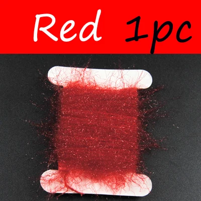Red 1pc Bimoo 5 метров/карта сверкающая муха связывающая дубляционная линия Пряжа Скад песок червь мухи завязывание материал для Nymph Fly тело нить - Цвет: Red 1pc