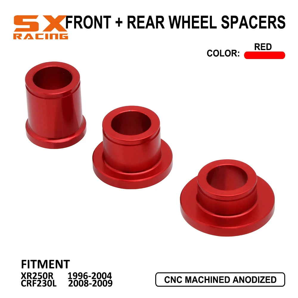 

Motorcycle Aluminum Front Rear Wheel Hub Spacer Set For HONDA XR250R 1996 1997 1998 1999 2000 2001 2002 2003 2004 CRF230L 08-09