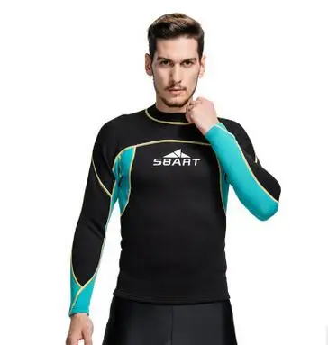 Мужская Неопреновая футболка с длинным рукавом для серфинга 2 мм|2mm wetsuit|wetsuit topsurf