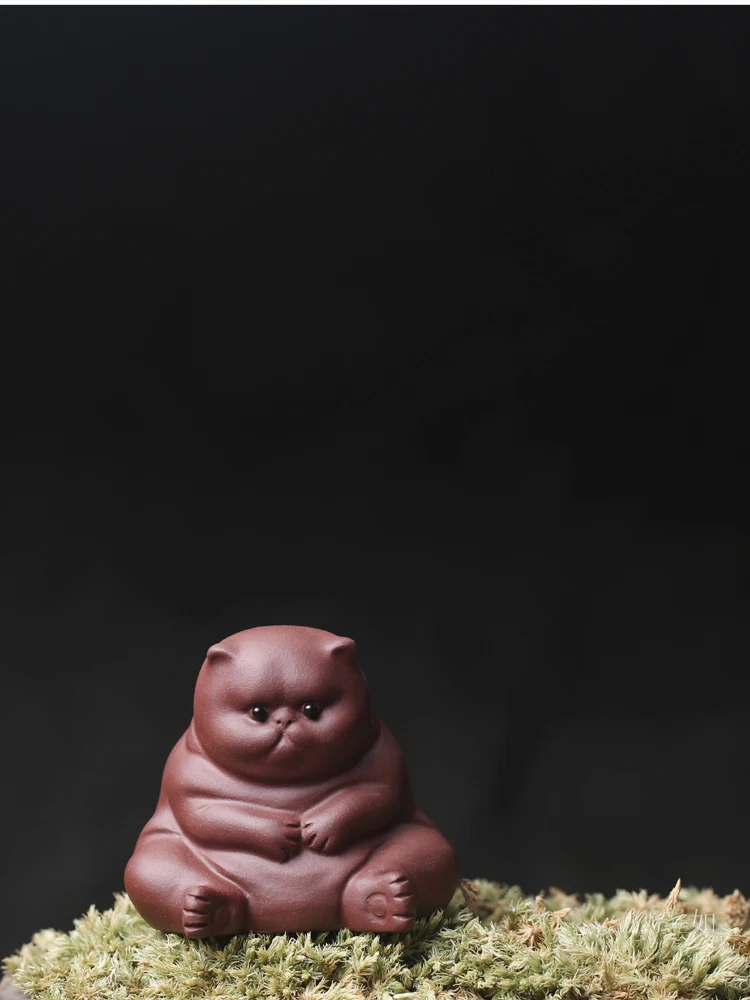 TANGPIN Фиолетовый Глиняный чай питомец милый кот чайная игра ремесла чайный набор кунг-фу украшение с подарочной коробкой