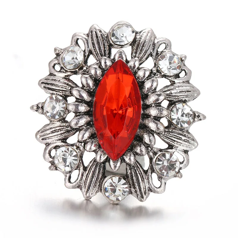 KZ1685 новый красивый горный хрусталь Красочные Овальные цветы металлические 18 мм