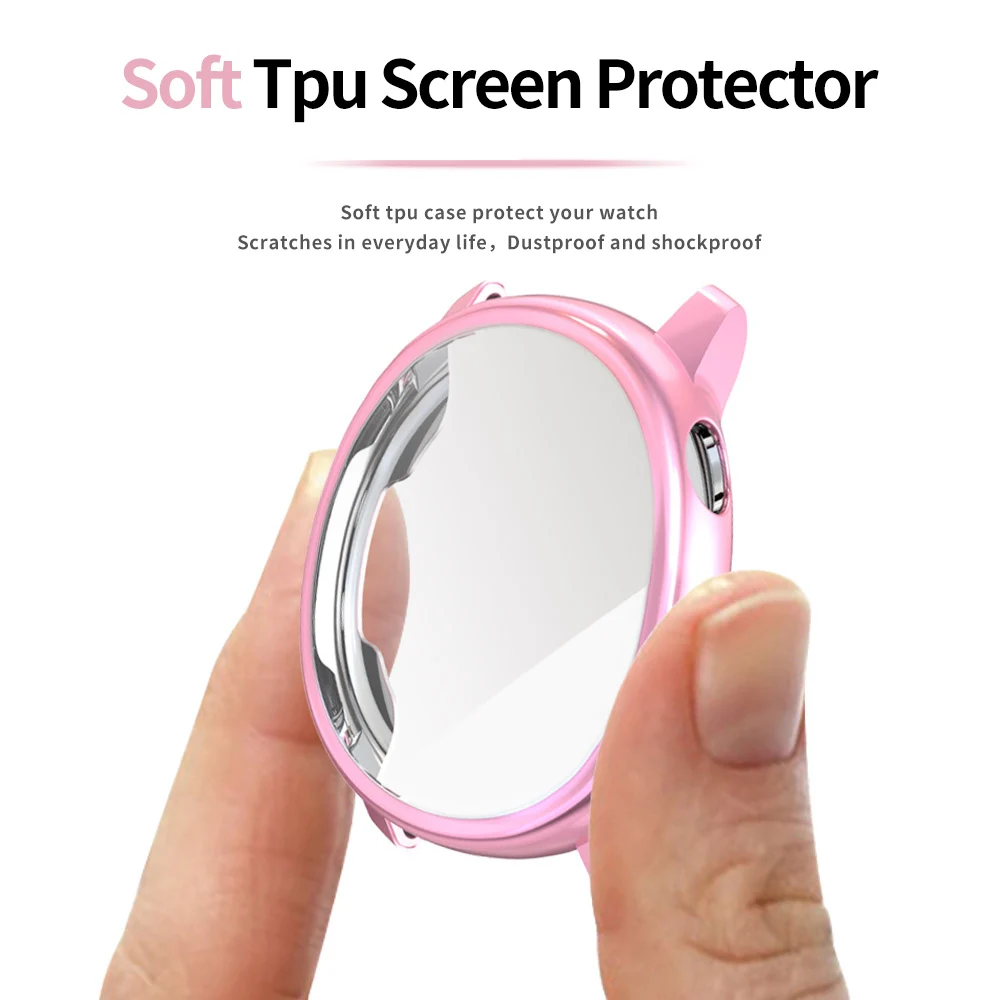 

8 Colors Soft Tpu Case for Samsung Galaxy Watch Active/Active 2 40mm 44mm Bumper Screen Protector Thin Full Cover Accessories