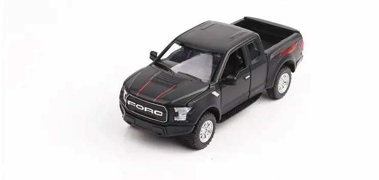 1:32 Масштаб сплава тянуть назад автомобиль игрушки, высокая моделирования Ford Raptor F150 пикап, музыкальные и мигающие игрушечные транспортные средства