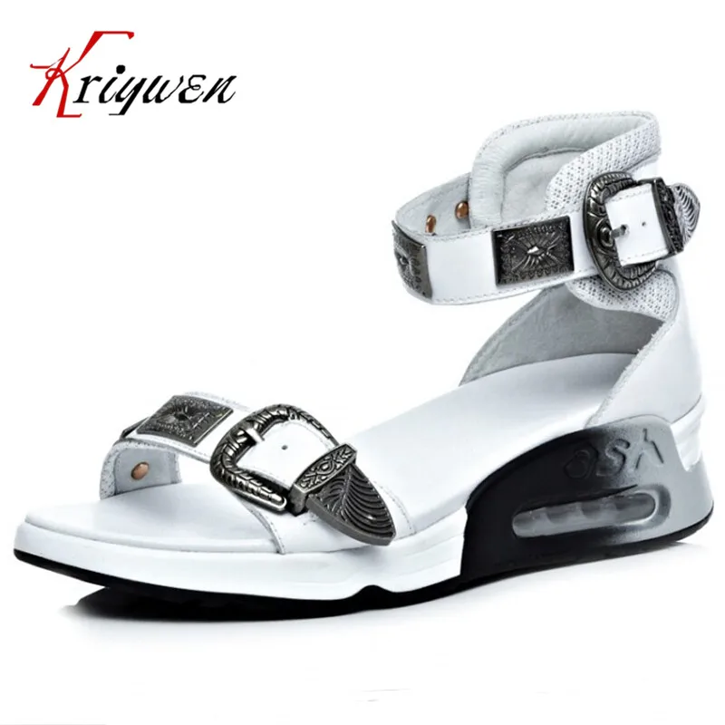 Горячая продажа 2015 Натуральная Кожа женские сандалии с открытым носком пряжки