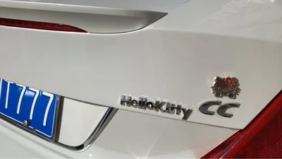 Чистый металл 3D мультфильм hello kitty автомобильный стикер комплект кошка крышка царапина для женщин девочек автомобиля всего тела стикер Стайлинг