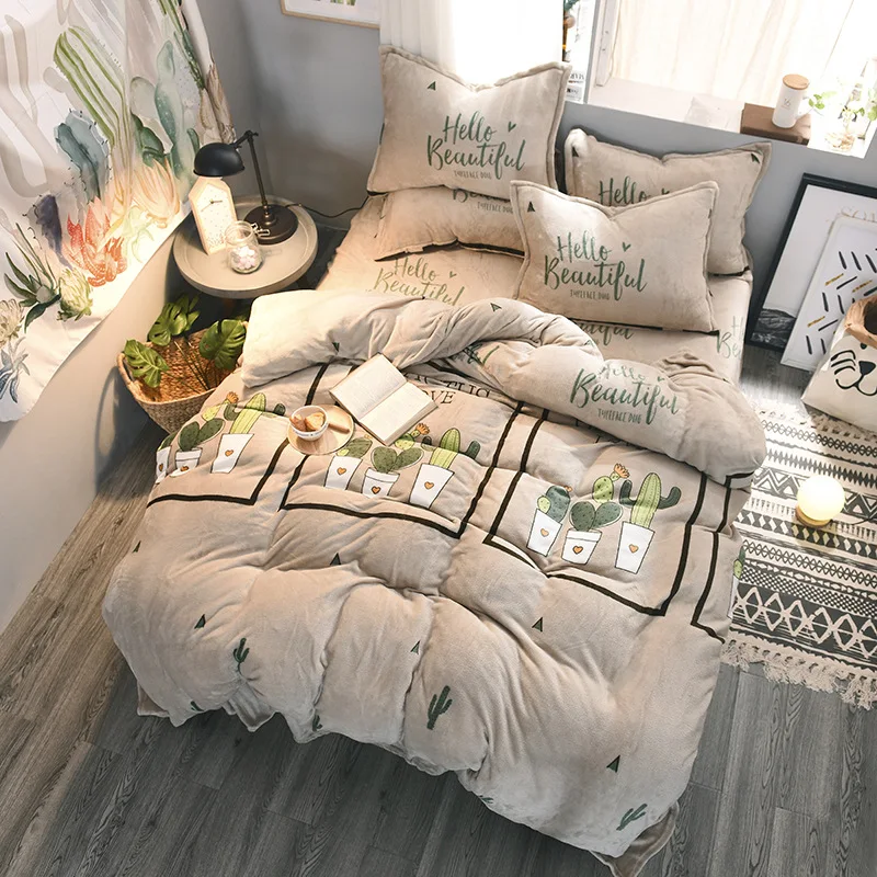 Комплект постельного белья Роскошная флисовая постельных принадлежносте с