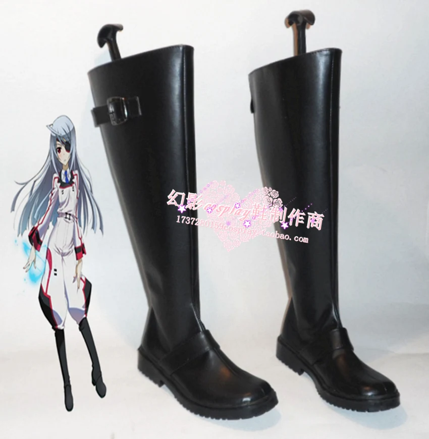 

Infinite Stratos Laura Bodewig Halloween Long Cosplay Shoes Boots H016