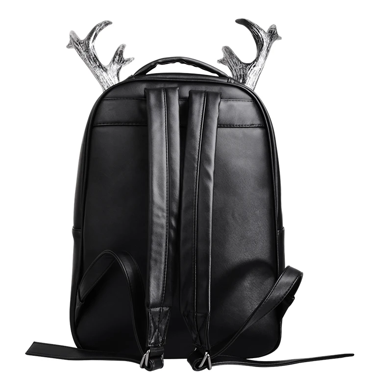 Модные мужские рюкзаки с 3D принтом головы оленя вместительный мужской кожаный