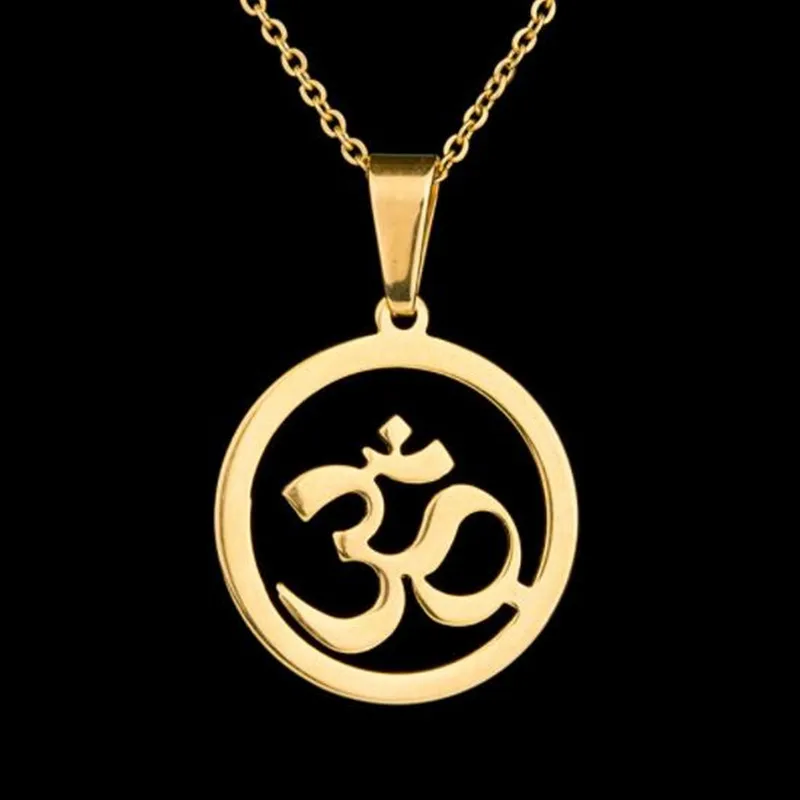 

Stainless Steel OM Yoga Pendant Necklace for Women