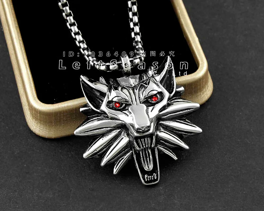 Мужские ювелирные изделия с серебряным тоном голова льва волка фианиты|biker