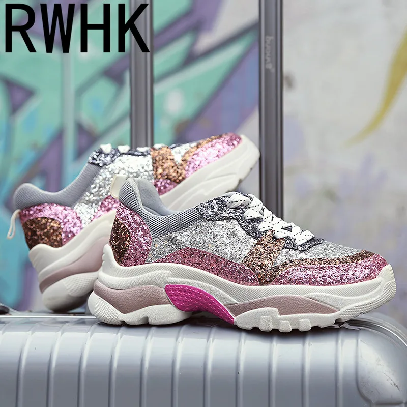 RWHK/Новинка года; Женская обувь в Корейском стиле; спортивная обувь на платформе в стиле Харадзюку; спортивная обувь; B219