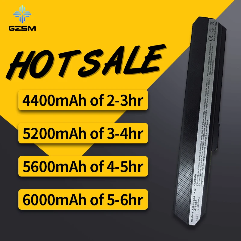 HSW Аккумулятор для ноутбука asus K52J K52F A31-K52 A32-K52 A42-K52 батарея A52F A52J A52JR A52JK K42F K42JB K42JR K42JV