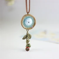 miredo jewelry wholesale simple ceramic necklaces womens coin wood collar stone boho necklace pendant free shipping 1757