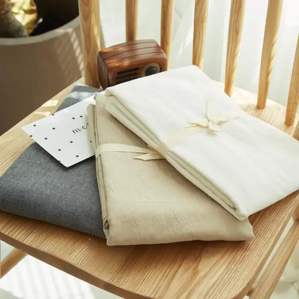 Однотонная наволочка в скандинавском стиле из 100% Потертого хлопка 160x24 0/200x23 0/240x250