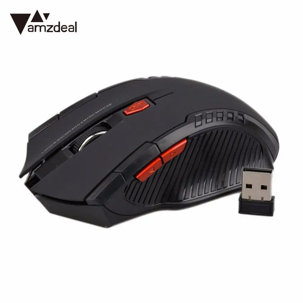 Amzdeal 2.4 ГГц 2400 Точек на дюйм Мини Беспроводной Mause Оптический игровой Мышь геймер