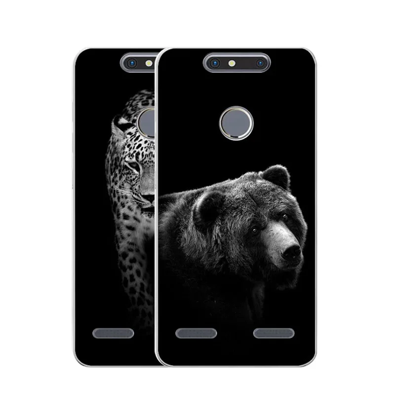 Zte Blade v8 mini Case силиконовый чехол-книжка с рисунком из мягкого ТПУ IMD задняя крышка