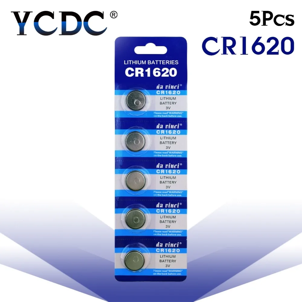 Дешевые 5 шт./лот CR1620 1620 ECR1620 DL1620 280 208 3V батарея на батарейках литиевая для часов