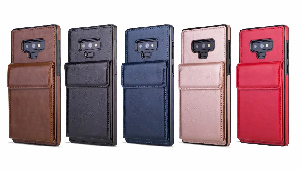 Чехол Crazy-Horse из искусственной кожи для Samsung Galaxy S7 Edge S8 S9 Plus чехол-книжка с