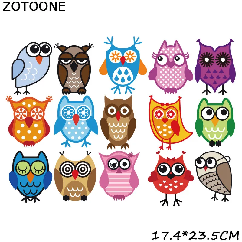 21 ZOTOONE DIY нашивка в виде птицы, наклейки для одежды цветок железо на патчи аппликация вышивка теплопередача термоколлагенты футболка - Цвет: 21