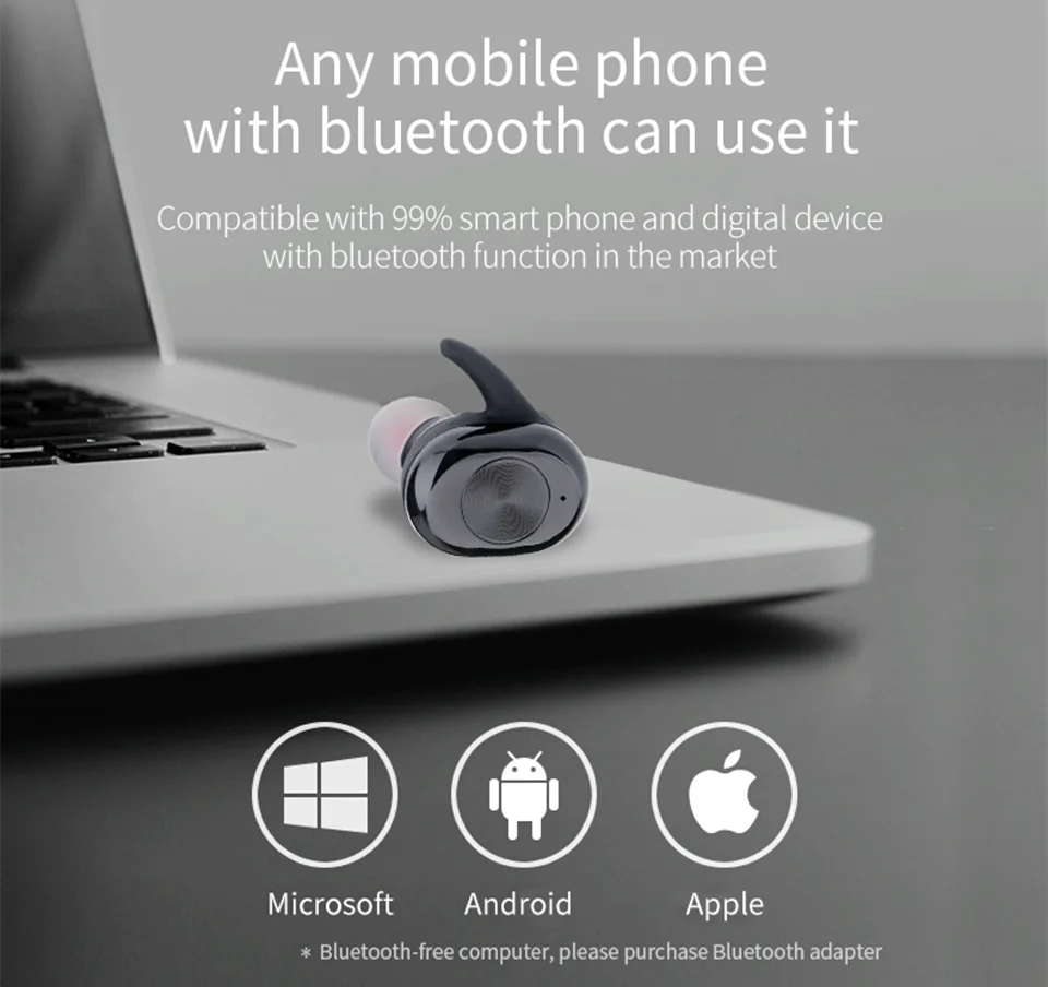 TWS беспроводные наушники Мини Bluetooth 5,0 бинауральные наушники для Xiaomi huawei iphone Мобильный стерео наушники гарнитура
