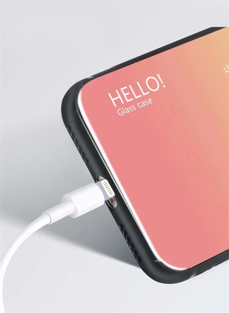 Модный градиентный чехол Aurora для Xiaomi 8 SE Lite Mix 2 2S 3 Max 2, цветная задняя крышка из закаленного стекла для Redmi S2 6A Note 7 6Pro