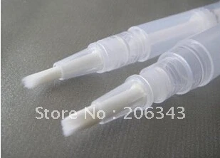 4ml brush transparent lip gloss/color cream or lip balm tube