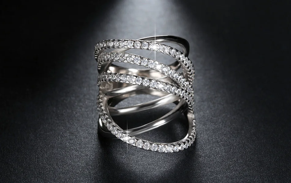 Orsa Jewels Топ Класс микро проложили CZ Кольцо Классический Кольца специальные Дизайн серебро Цвет кольцо с Идеально отполированный для Для женщин or93