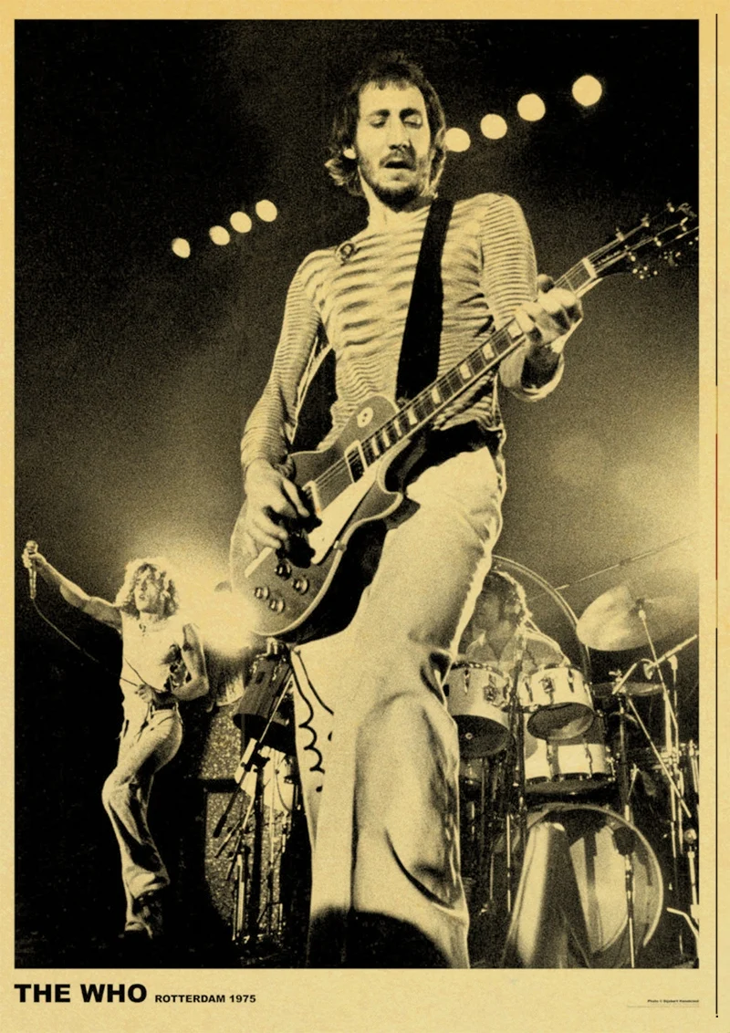 Музыкальная рок-группа The Who домашнее украшение крафт-бумага Ретро плакат рисунок ядро наклейки на стену