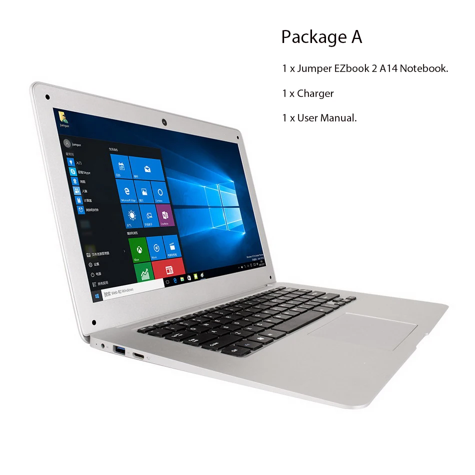 Ноутбук Jumper EZbook 2 A14 14,1 дюймов Intel Cherry Trail Z8350 четырехъядерный 1,44 ГГц Windows 10 1080P FHD 4 Гб ram 64 Гб eMMC ноутбук - Цвет: laptop-1