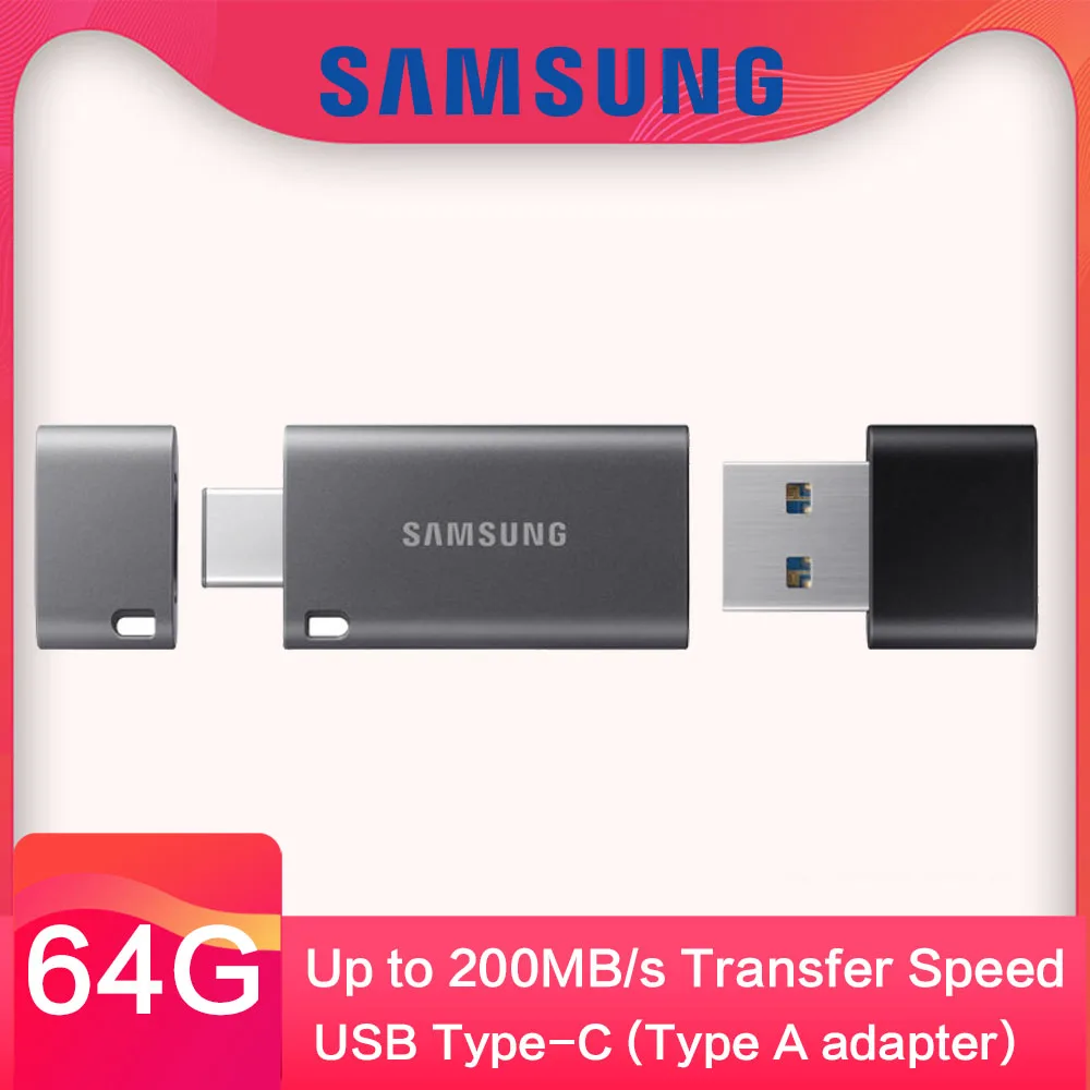 Samsung Тип C USB флэш накопитель 32 ГБ 64 г 128 USB3.1 флешки Скорость до 300 МБ/с. флеш для