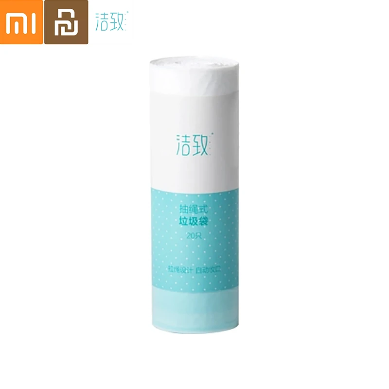 jiezhi 1 Roll(20pcs) Townew Jiezhi Quange мешок для мусора автоматический закрывающийся мешок для мусора бытовой портативный жилет мешок для мусора кухонный толстый маленький пластиковый пакет - Цвет: jiezhi 1 Roll(20pcs)