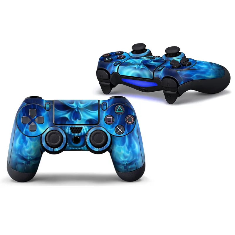 1 Синий череп Защитная крышка наклейка для PS4 контроллер кожи для Playstation 4 наклейка аксессуары - Цвет: 1
