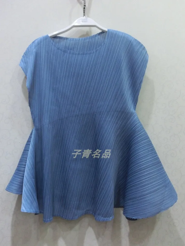 Changpleat 2018 летние новые необычные женские футболки Miyak плиссированные Модные